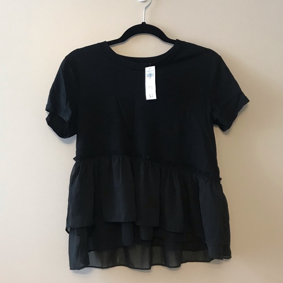 Abercrombie & Fitch Tops - Abercrombie Black Tulle Shirt